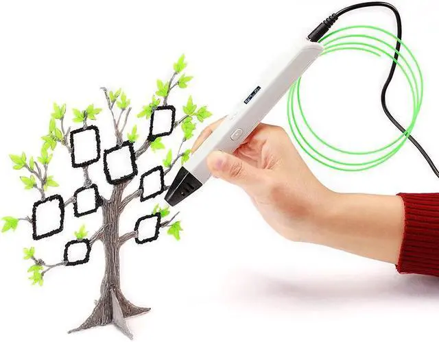 Alt view image 2 of 7 - 3D Printing pen DIY 3D Pen With ABS/PLA Filament Refills Arts 3D Drawing Pen Creative Gift For Kids Design Painting Drawing