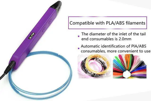 Alt view image 6 of 7 - 3D Printing pen DIY 3D Pen With ABS/PLA Filament Refills Arts 3D Drawing Pen Creative Gift For Kids Design Painting Drawing