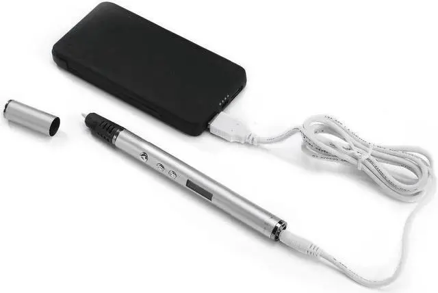 Alt view image 3 of 7 - 3D Pen Scribble Pen OLED PLA ABS Filament 3D Printer Christmas Presents Lapiz 3D Printing Pen for School 3D Pencil Gadget Silver