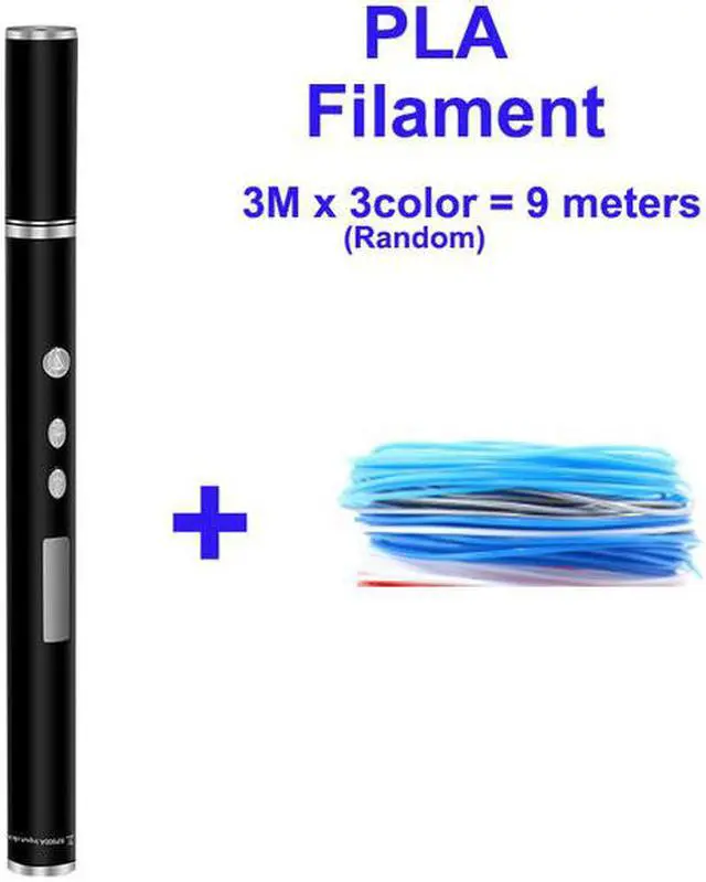 Alt view image 5 of 7 - 3D Pen Scribble Pen OLED PLA ABS Filament 3D Printer Christmas Presents Lapiz 3D Printing Pen for School 3D Pencil Gadget Black