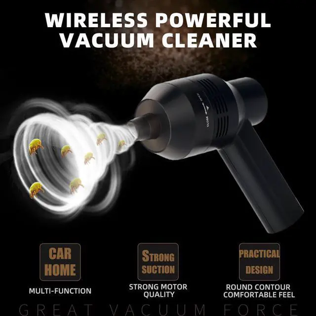 Alt view image 4 of 7 - WTS Mini Vacuum Cleaner Small Handheld Vacuum Cordless,USB Charging Dust Busters,Easy to Clean Desktop, Keyboard, Drawer, Car Interior, Pet Hair and Other Crevices