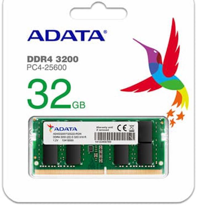 ADATA DDR4 32GB 3200MHz MT/s (PC4-25600) SODIMM 260-pin 1.2V