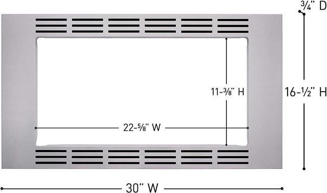 Alt view image 4 of 4 - Panasonic 30" Trim Kit for Select Microwaves, Stainless Steel NN-TK732SS