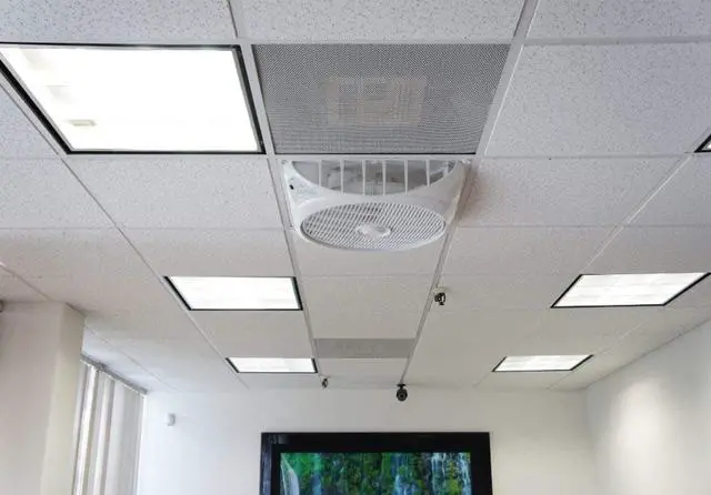 Alt view image 6 of 6 - Sunpentown SF-1691C 16 in. White DC-Motor Drop Ceiling Fan