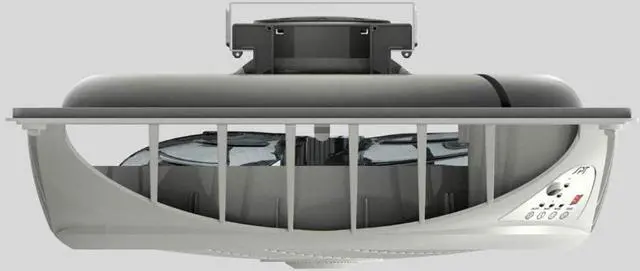 Alt view image 4 of 6 - Sunpentown SF-1691C 16 in. White DC-Motor Drop Ceiling Fan