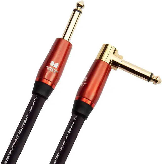 Main image of Monster Prolink Acoustic Instrument Cable - 12 ft - Right Angle to Straight
