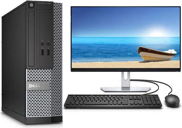Main image of Dell OptiPlex 7010 Windows 11 Pro Premium Desktop PC Tower Core i7 3.1GHz Processor 16GB RAM 2TB Hard Drive DVD-RW Wi-Fi with a 19" LCD-Used Computer