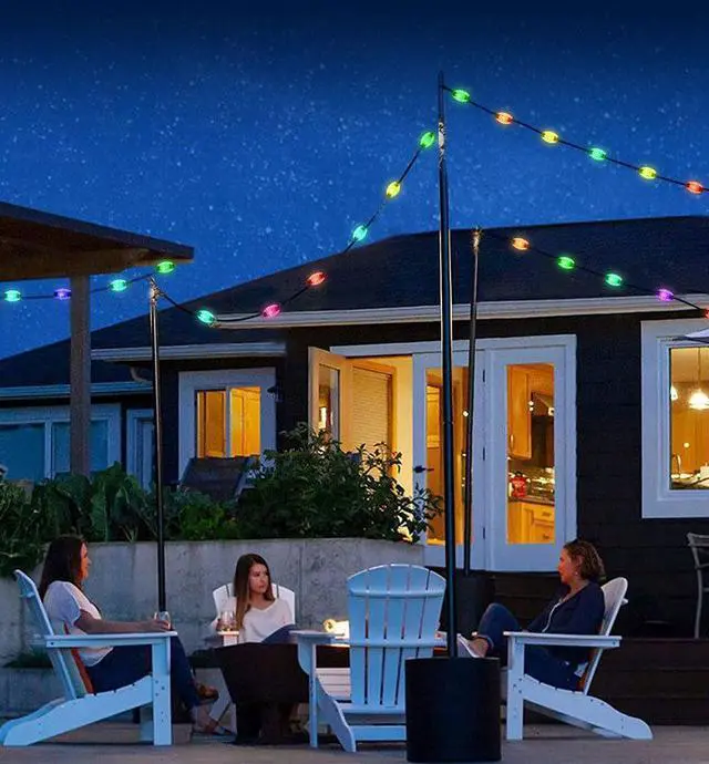 Alt view image 5 of 7 - USB Powered Fairy Lights Color Changing,33FT 66 LED RGB String Lights,Smart App and Remote Control,IP65 Waterproof,Ideal for Bedroom Party Festival Indoor Outdoor Decor