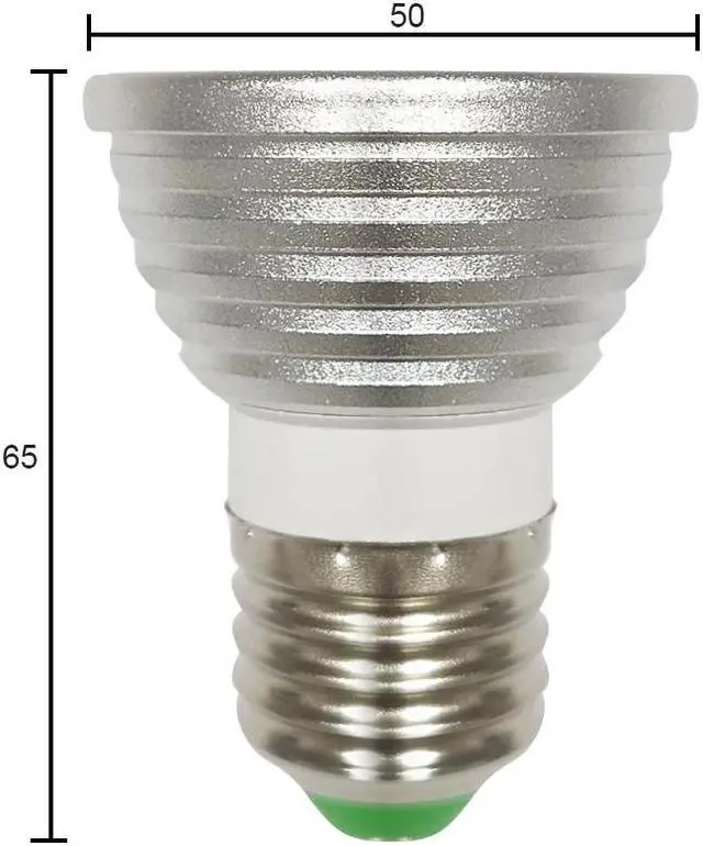 Alt view image 7 of 7 - LED Light Bulb E27 3W RGB Spotlight with IR Remote Control 4pack
