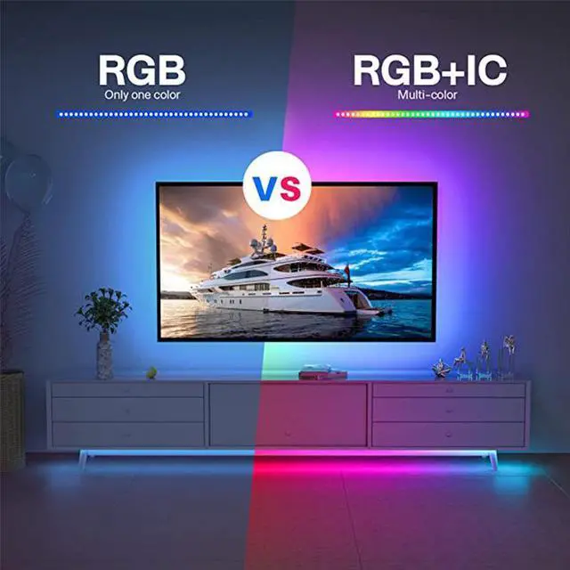 Alt view image 5 of 7 - Music Color Changing Strip Lights with Remote and App Control RGB Strip 15M