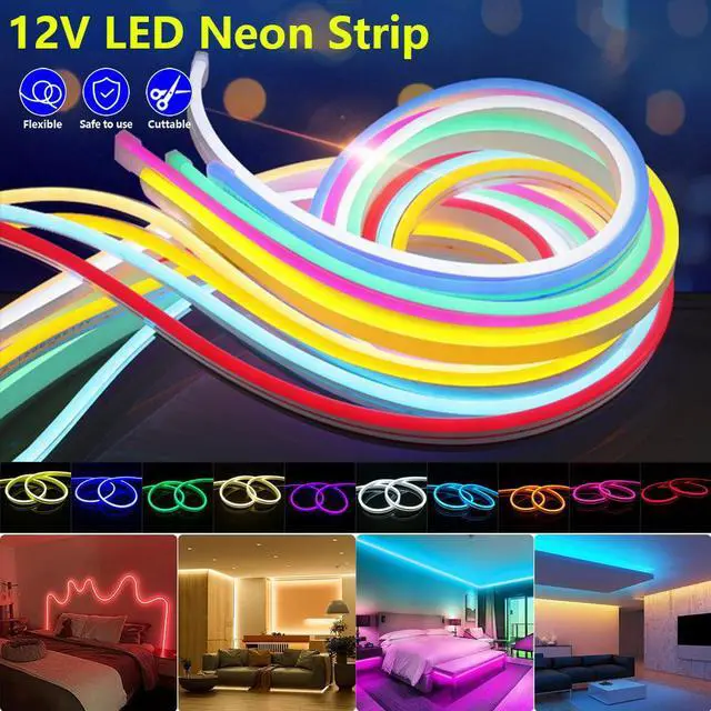 Alt view image 2 of 7 - LED neon light strip 12V 2835 flexible waterproof strip 1M(white)