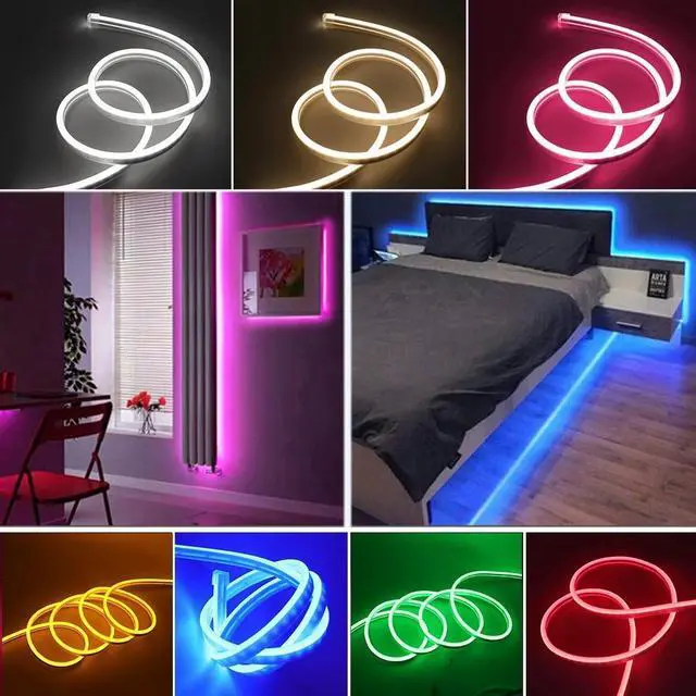 Alt view image 3 of 7 - LED neon light strip 12V 2835 flexible waterproof strip 1M(orange)