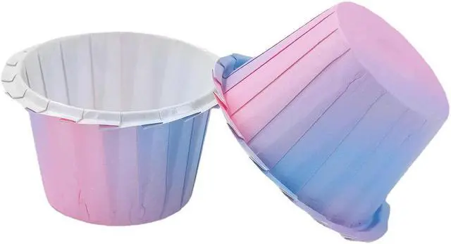 Alt view image 4 of 7 - Muffin Greaseproof paper Gradient colored Baking cupcake cups, 2" x 3 1/2" Tulip Baking Cup Case of 60 pcs (Standard Size)