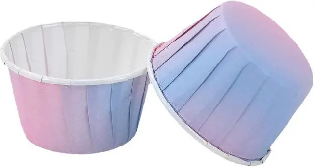 Alt view image 3 of 7 - Muffin Greaseproof paper Gradient colored Baking cupcake cups, 2" x 3 1/2" Tulip Baking Cup Case of 60 pcs (Standard Size)