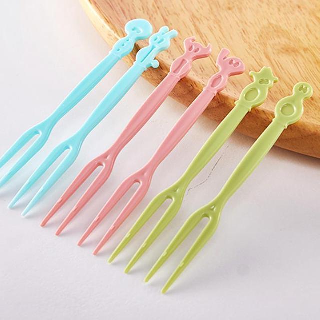 Alt view image 3 of 7 - 150PCS Plastic Fruit Forks, Mini Cake Forks Tasting Appetizer Cocktail Forks Picks Small Dessert Food Picks Sticks