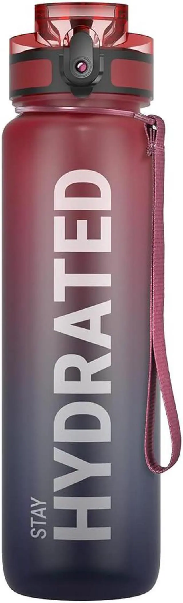 Alt view image 4 of 7 - Water Bottle 32oz, Durable and Leakproof Water Bottles Motivational with Time Marker, Tritan, BPA Free, Wide Mouth with Easy Clean Brush for Gym, Travel, Home, School, Office (1 Bottle)