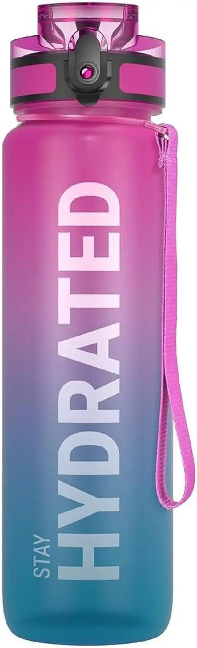 Alt view image 6 of 7 - Water Bottle 32oz, Durable and Leakproof Water Bottles Motivational with Time Marker, Tritan, BPA Free, Wide Mouth with Easy Clean Brush for Gym, Travel, Home, School, Office (1 Bottle)