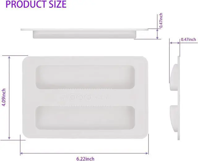 Alt view image 2 of 6 - 2 Pack Toaster Cover 2 Slice Toaster Cover Silicone Toaster Lid Bread Machine Cover Bread Maker Accessories (White)