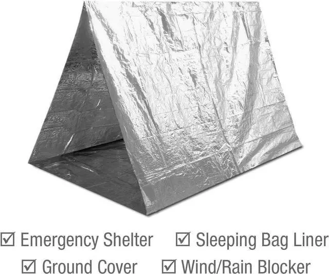 Alt view image 4 of 7 - Emergency Mylar Thermal Blankets -Space Blanket Survival kit Camping Blanket (6-Pack). Perfect for Outdoors, Hiking, Survival, Bug Out Bag ,Marathons or First Aid