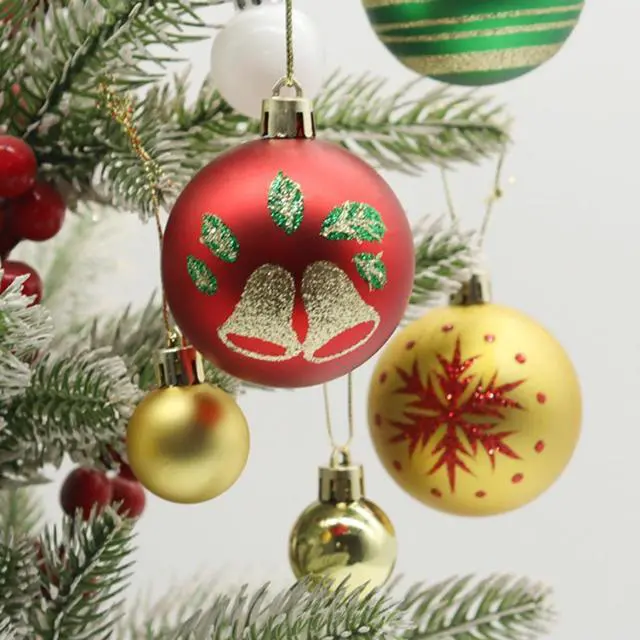 Alt view image 4 of 5 - Christmas Tree Ornaments, 3cm/6cm Christmas Ball Ornaments Set Shatterproof Christmas Tree Decorations for Xmas 42pcs