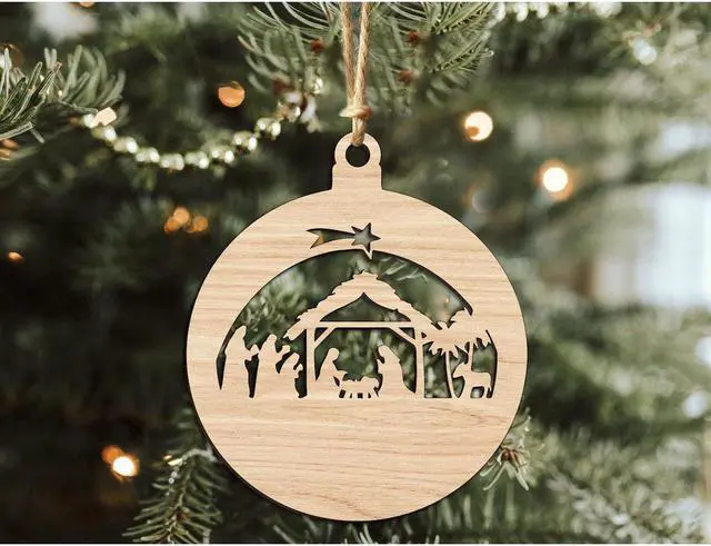 Alt view image 4 of 4 - 12 Pcs Christmas Wooden Ornaments Xmas Tree Hanging Tags Pendant Hollow Out Ornaments for Christmas Decorations