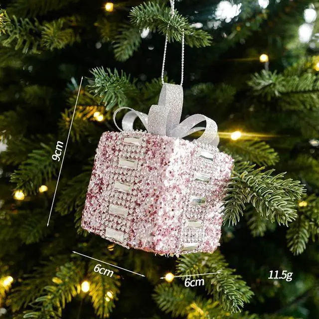 Alt view image 6 of 7 - Christmas Ball Ornaments 7pcs Sequin Christmas Balls Shatterproof Christmas Tree Ornaments Glitter Christmas Ornaments Plastic Hanging Pearl Balls for Xmas Trees,Holiday Party(Pink)