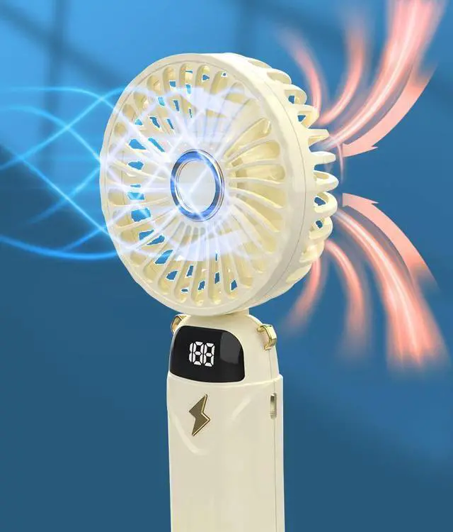 Alt view image 4 of 6 - Handheld Mini Fan, USB Rechargeable Portable Fan ,Pocket Design for Travel/Summer/Concerts Small Personal Cooling Fans (White)