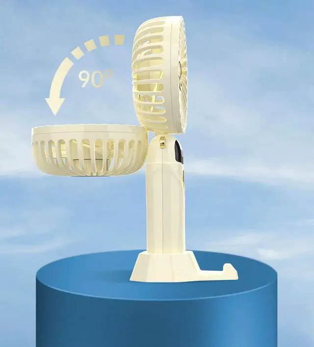 Alt view image 5 of 6 - Handheld Mini Fan, USB Rechargeable Portable Fan ,Pocket Design for Travel/Summer/Concerts Small Personal Cooling Fans (White)