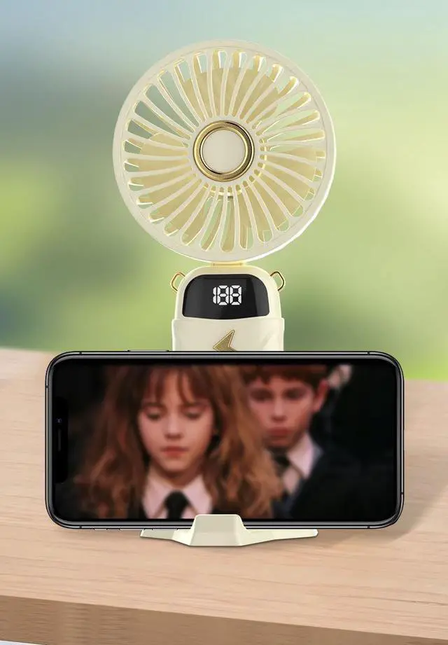 Alt view image 3 of 6 - Handheld Mini Fan, USB Rechargeable Portable Fan ,Pocket Design for Travel/Summer/Concerts Small Personal Cooling Fans (White)