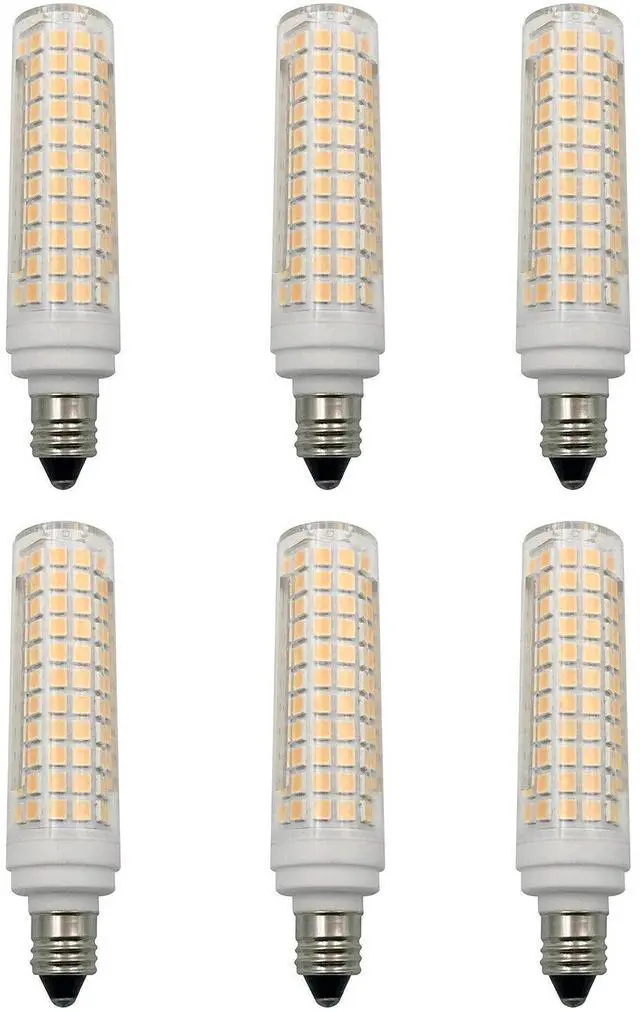 Main image of E11 LED Corn Bulb 15W Dimmable Ceramic LED Light Bulbs 120W Equivalent 136 LEDs 2835 SMD 1500LM  Warm White 3000K T3/T4 JDE11 E11 Mini Candelabra Base for Home Lighting, 6Pack
