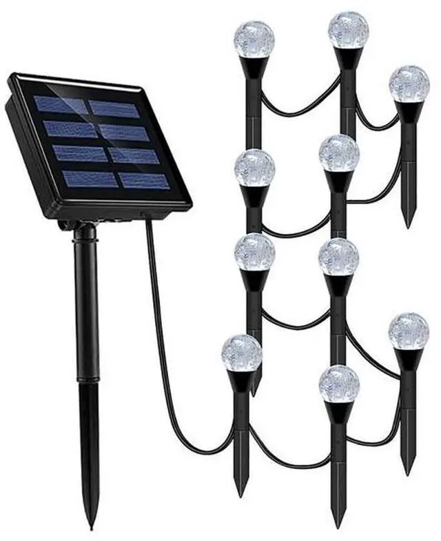 Alt view image 5 of 7 - Solar LED Ball Stake Lights Outdoor Garden Light Pathway Landscape Decor Lamp
