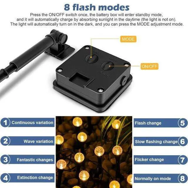 Alt view image 4 of 7 - Solar LED Ball Stake Lights Outdoor Garden Light Pathway Landscape Decor Lamp