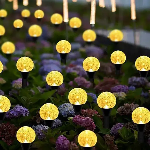 Alt view image 6 of 7 - Solar LED Ball Stake Lights Outdoor Garden Light Pathway Landscape Decor Lamp