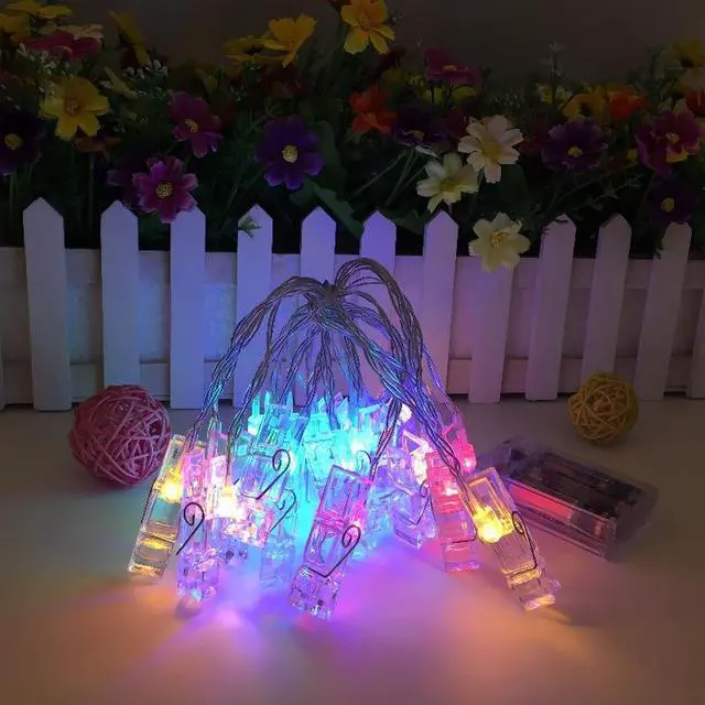 Alt view image 6 of 7 - 30LED Photo Clip Copper String Lights Starry Fairy Multicolor Lights Battery Powered for Hang Pictures Cards Bedroom Wall Decorations Christmas Patio Halloween Thanksgiving WeddingParty Decor