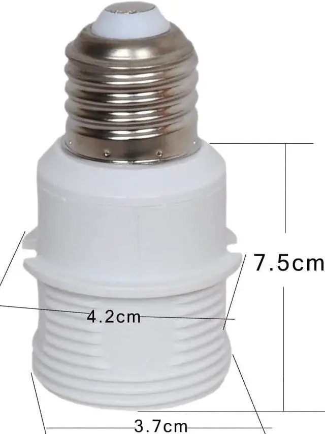 Alt view image 4 of 5 - 3-Pack E26 to E26 Socket Extender, OmaiLighting E27/E26 to E27/E26 Lamp Holder Adapter with Lamp Shade Ring