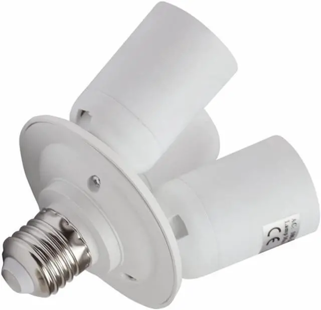 Alt view image 3 of 6 - OmaiLighting E26 E27 3 in 1 Light Bulb Socket Splitter Adapter, Triple Lamp Holder Converter Fixture for Garage Lighting Photography Studio
