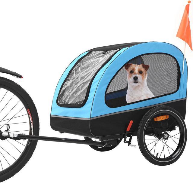 Hilero Dog Bike Trailer Cart Medium Foldable Pet Bicycle Carrier for Small  and Medium Dogs - Blue 