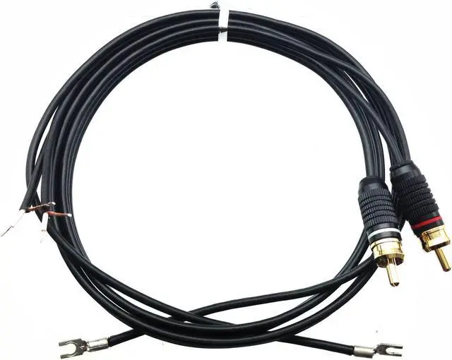 Main image of Turntable Cable RCA to Bare End with Ground Lugs