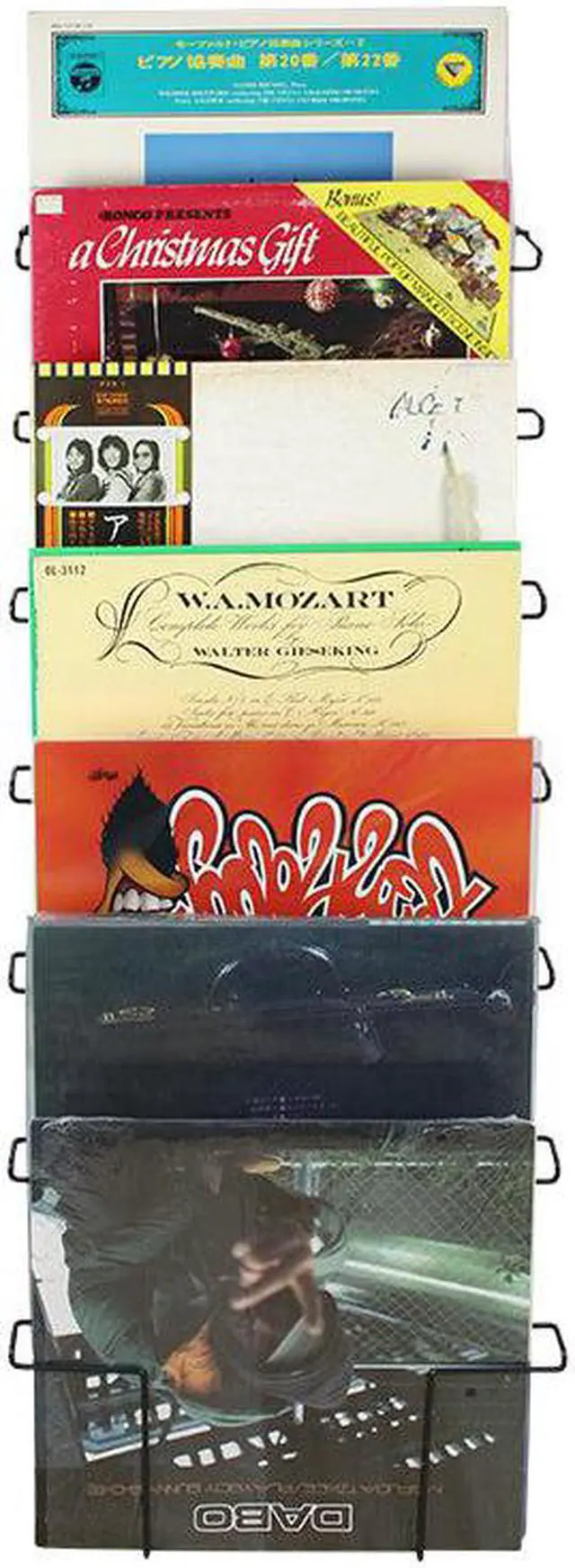 Alt view image 2 of 3 - Wall Mount Vinyl Disc LP Record Wire Rack Holder