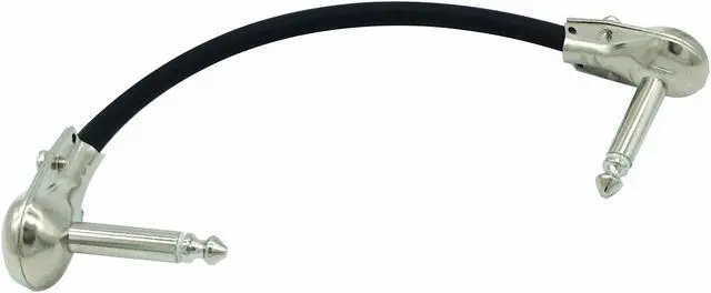 Main image of AMERICAN RECORDER 6" Guitar Patch Cable with Dual Flat Right Angle