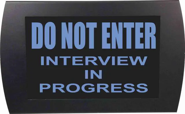 Main image of AMERICAN RECORDER - "DO NOT ENTER INTERVIEW IN PROGRESS" LED Lighted Sign