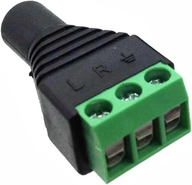 Alt view image 2 of 2 - 3.5mm TRS Female to Screw Terminal Adapter