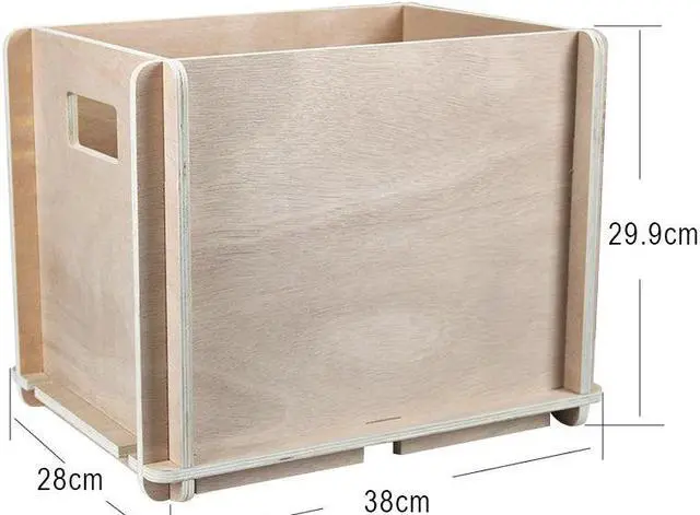 Alt view image 3 of 7 - Wooden Vinyl Disc LP Record Storage Box