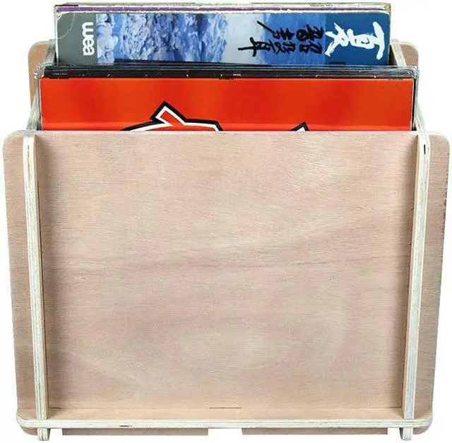 Alt view image 4 of 7 - Wooden Vinyl Disc LP Record Storage Box
