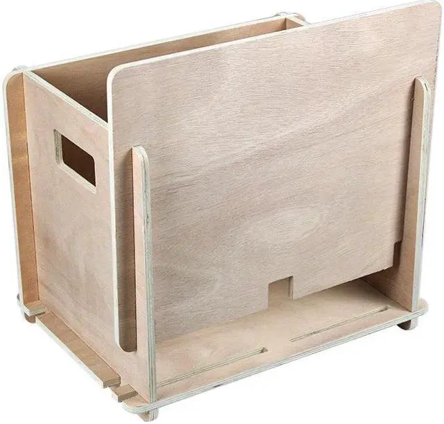 Alt view image 6 of 7 - Wooden Vinyl Disc LP Record Storage Box