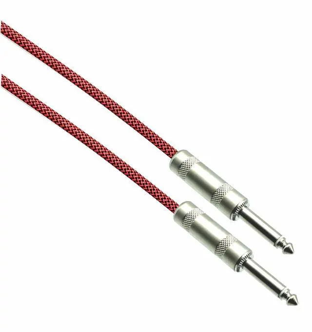 Main image of AMERICAN RECORDER BLACK/NEON RED Designer Series Guitar Cables - 1/4" Straight to Straight