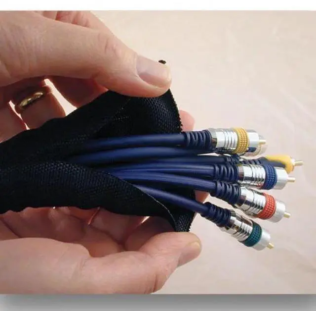 Main image of 1.5 inch SNAKESKIN Wire & Cable Cover - black - 25 feet