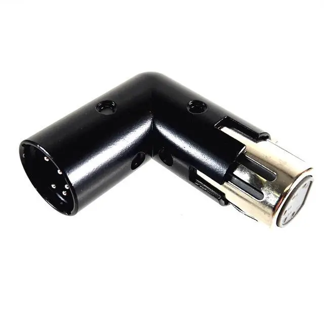 Main image of AMERICAN RECORDER 5 Pin XLR (male) to XLR (female) Balanced Right Angle Adapter