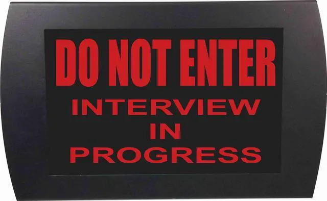 Alt view image 3 of 4 - AMERICAN RECORDER - "DO NOT ENTER INTERVIEW IN PROGRESS" LED Lighted Sign