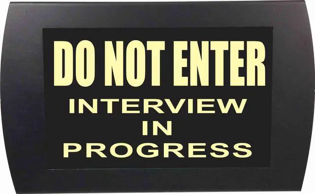 Alt view image 4 of 4 - AMERICAN RECORDER - "DO NOT ENTER INTERVIEW IN PROGRESS" LED Lighted Sign
